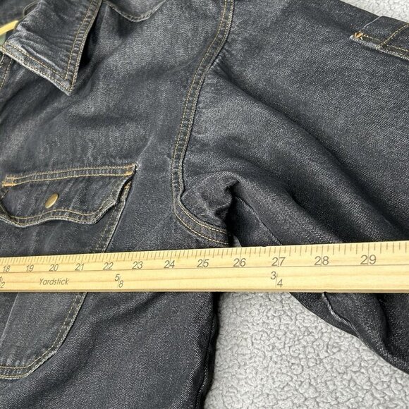 Duke Haband Jacket Mens XL Denim Blue Aztec Lined Full Zip Workwear Western - Picture 7 of 14